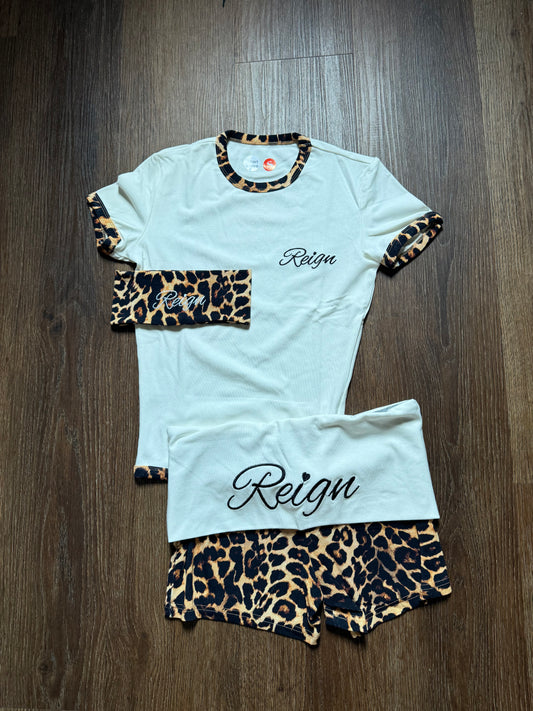 Cheetah Print Short Set