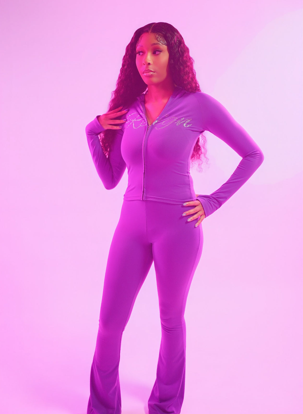 Purple Rhinestone Set
